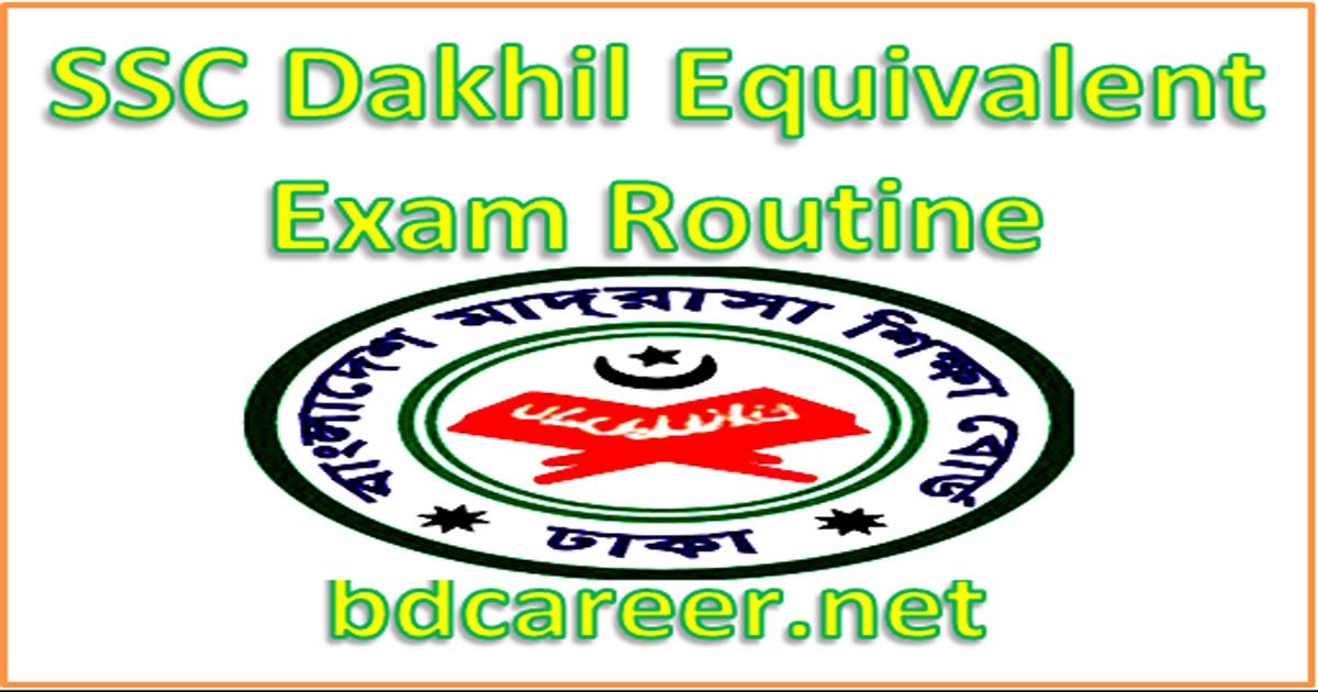 SSC Exam Routine 2021