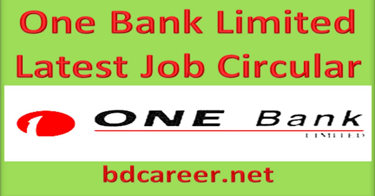 One Bank New Job Circular