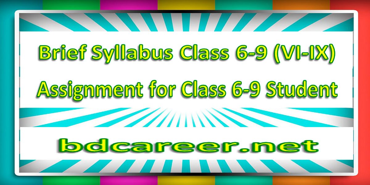 High School Short Syllabus Class Six to Nine (6-9) 2020