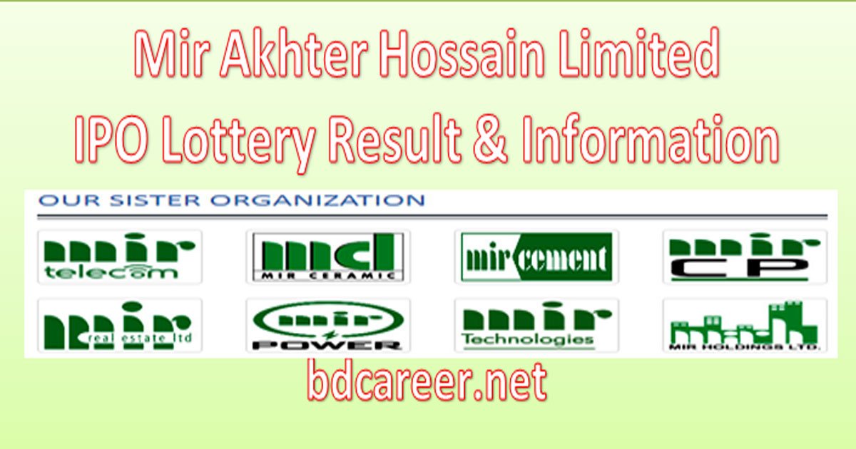 Mir Akhter Hossain Limited IPO Lottery Result