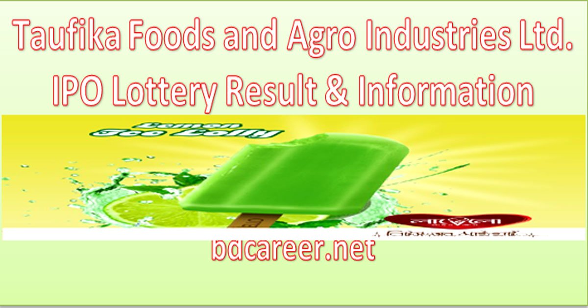 Taufika Foods IPO Lottery Result & Information