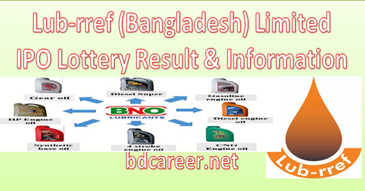 Lub-rref (Bangladesh) Limited IPO Lottery Result
