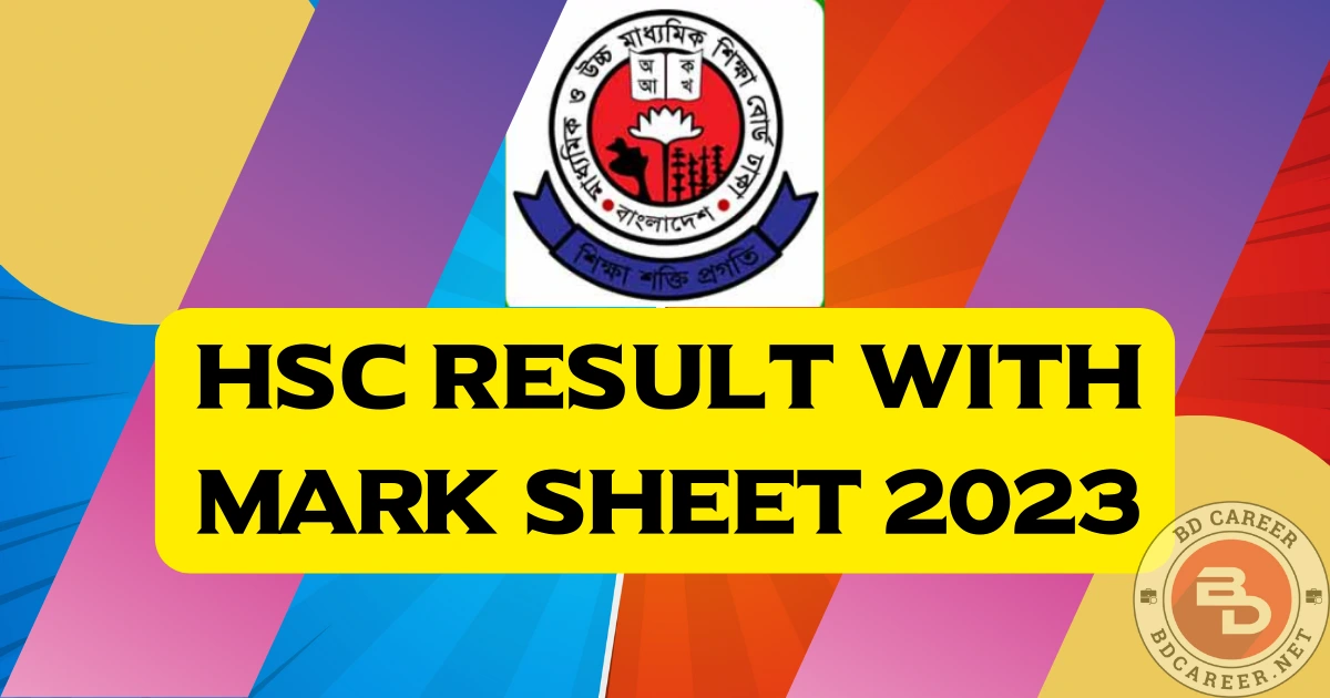 HSC Result mark sheet